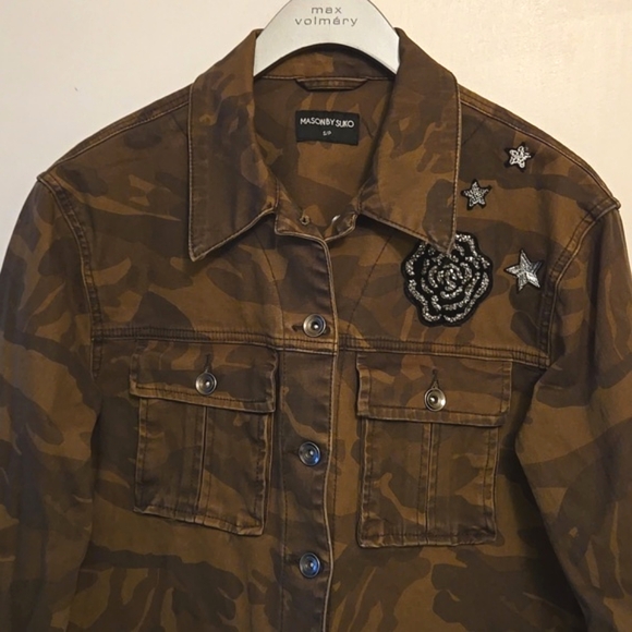 Mason by Suko Camo Jacket S Embellished - Picture 3 of 12